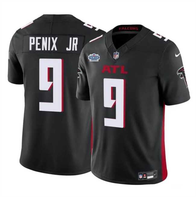 Men & Women & Youth Atlanta Falcons #9 Michael Penix Jr Black 2024 With Draft Patch F.U.S.E Vapor Untouchable Limited Stitched Jersey